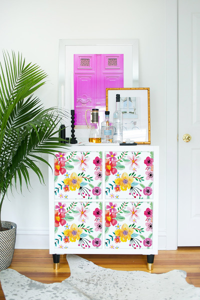 Ikea Kallax Decals Abstract Colorful Flowers