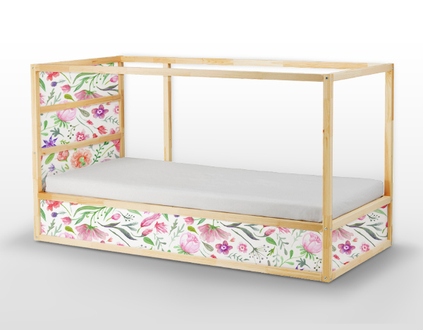 Ikea Kura Bed Decals Garden Flowers