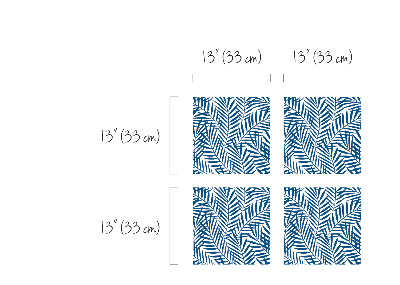 Ikea Kallax Decals Blue Palm Leaves