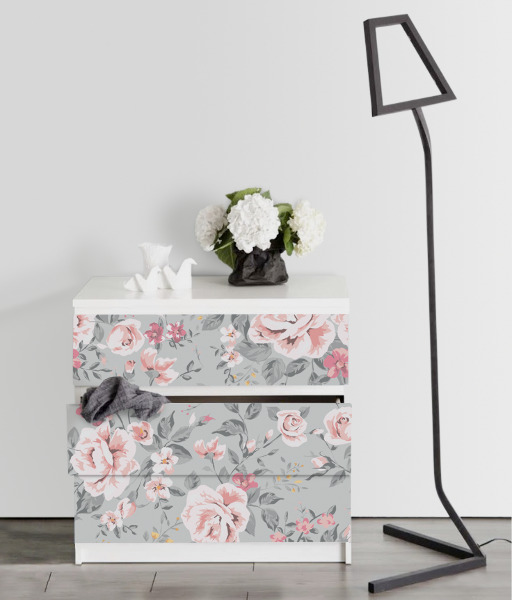 Ikea Malm Decals Vintage Flowers