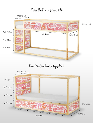 Ikea Kura Bed Decals Abstract Watercolor Pattern