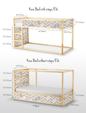 Ikea Kura Bed Decals Herringbone Geometric