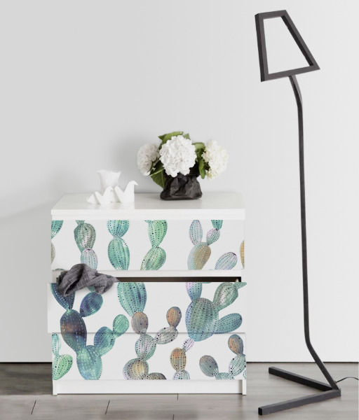 Ikea Malm Decals Cactus