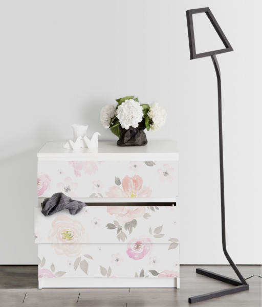 Ikea Malm Decals Vintage Floral