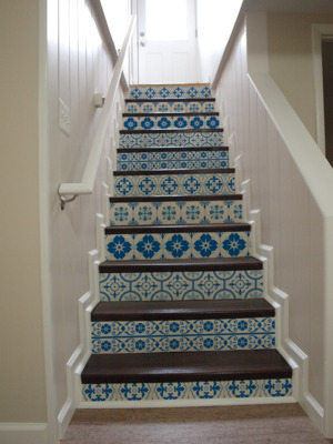 Stair decals Chinese Porcelain Beauty