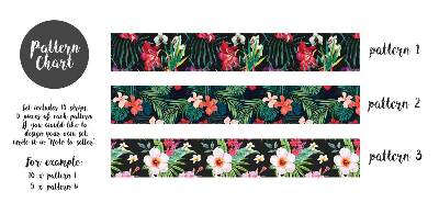 Stair decals Tropical Flowers