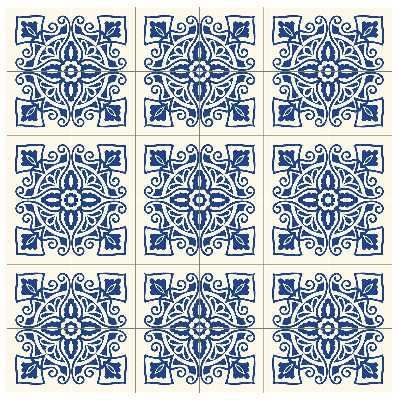 Tile decals Blue Azulejo