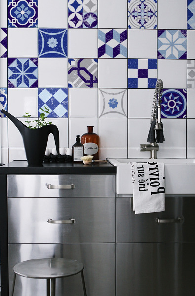 Tile decals Richness of Blue Patterns