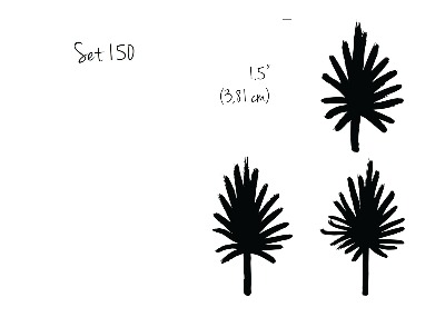 Wall decals Hand Drawn Palm Leaves
