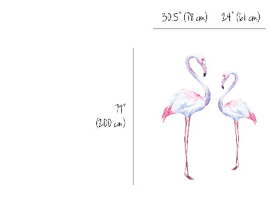 Wall decals White Flamingo