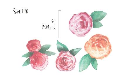 Wall decals Painted Roses