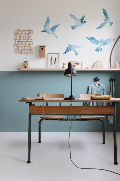 Wall decals Blue Birds