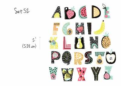 Wall decals Fruity Alphabet