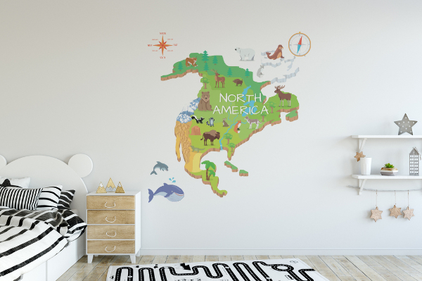 Wall decals North America Map