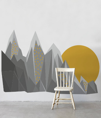 Wall decals Sunset in the Mountains