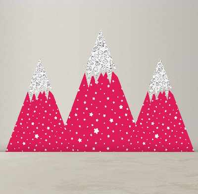 Wall decals Cute Pink Mountains