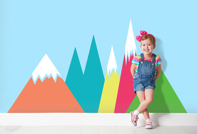 Wall decals Colorful Mountains