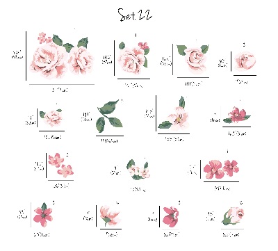 Wall decals Vintage Roses