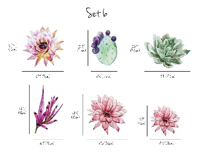 Wall decals Watercolor Cacti