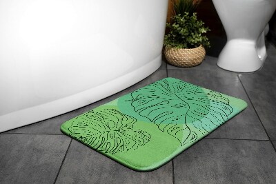 Bathroom mat Monstera Leaves