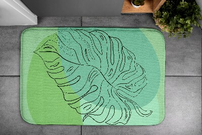 Non slip bath mat Monstera Leaves