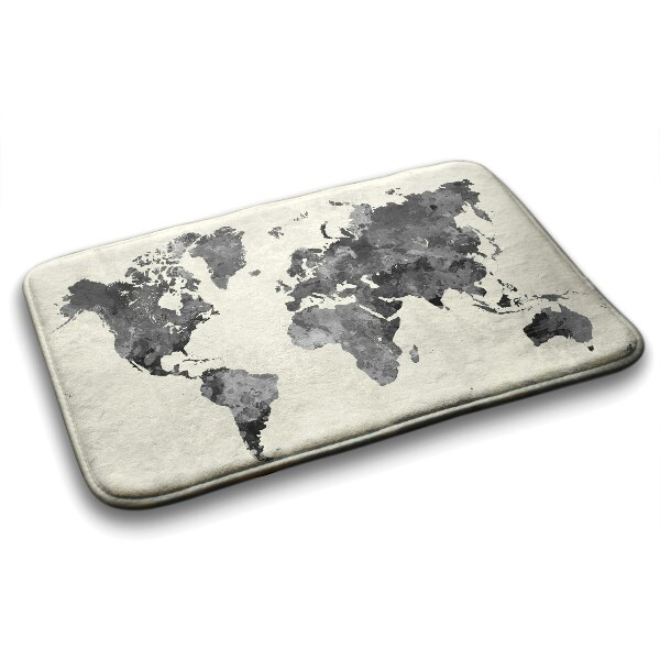 Bath mat World map