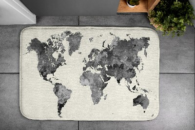 Bath mat World map