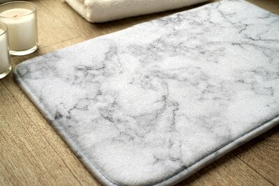 Bathroom rug White marble