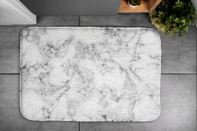 Bathroom rug White marble