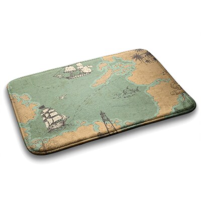 Non slip shower mat Old map