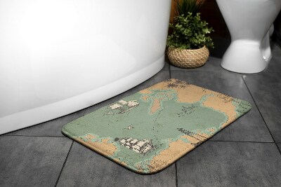 Non slip shower mat Old map