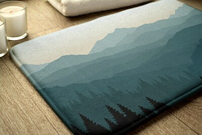 Bathroom mat Mountains and Forest