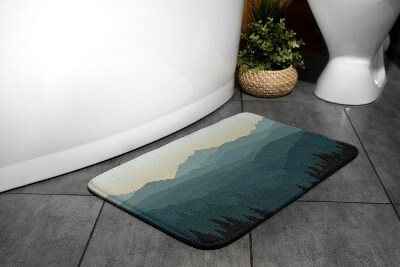 Bathroom mat Mountains and Forest