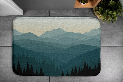 Bathroom mat Mountains and Forest