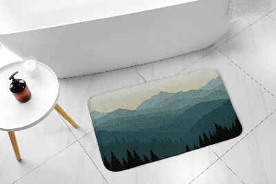 Bathroom mat Mountains and Forest