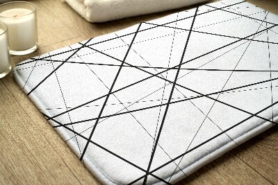 Bathroom rug Geometric lines