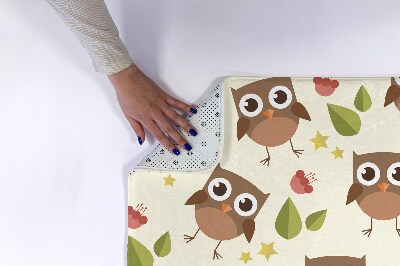 Non slip shower mat Owl Birds