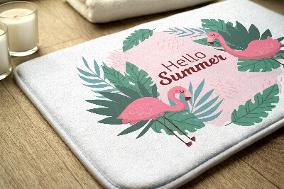 Bathroom rug Flamingos Birds