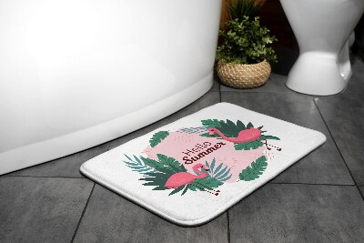 Bathroom rug Flamingos Birds