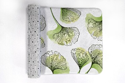 Non slip shower mat Ginkgo leaves