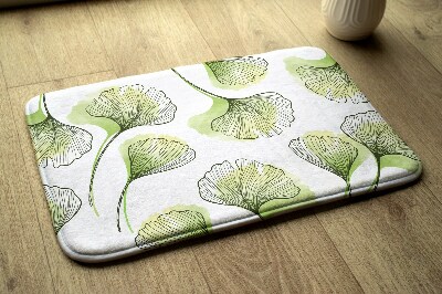 Non slip shower mat Ginkgo leaves