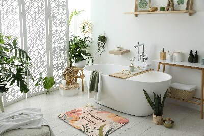 Bathroom mat Floral pattern