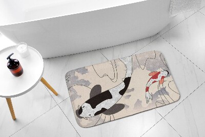 Non slip bath mat Koi carp