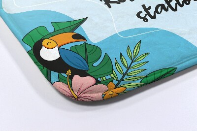 Non slip shower mat Tropical Birds