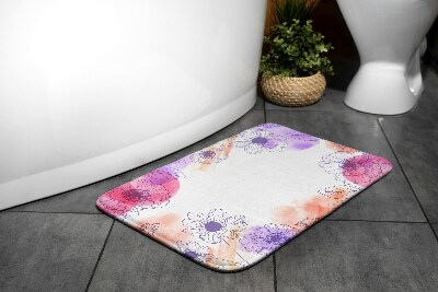 Bathroom carpet Flowers Watercolor