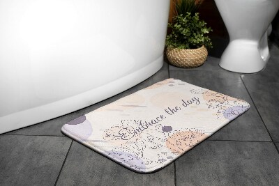 Non slip shower mat Line Art Floral