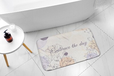 Non slip shower mat Line Art Floral