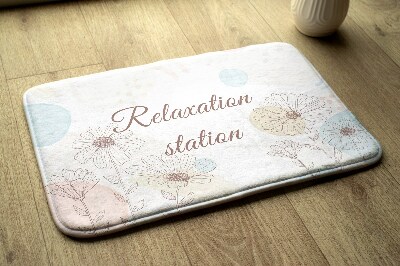 Bathroom mat Line Art Floral