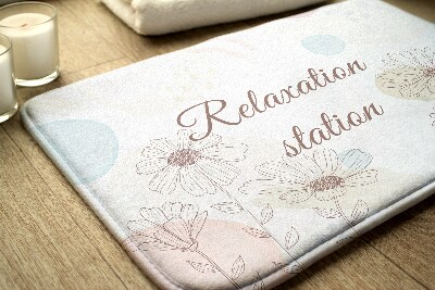 Bathroom mat Line Art Floral