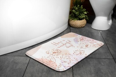 Bath rug Flowers Floral